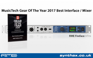 RME Fireface UFX+ Wins Highly Commended Award - Music Tech 2017 - Synthax Audio UK