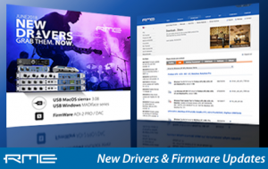 RME Audio - Driver Updates - July 2018 - Synthax Audio UK
