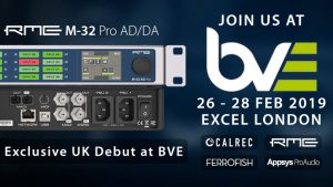 RME M-32 Pro Debut at BVE 2019 - Synthax Audio UK