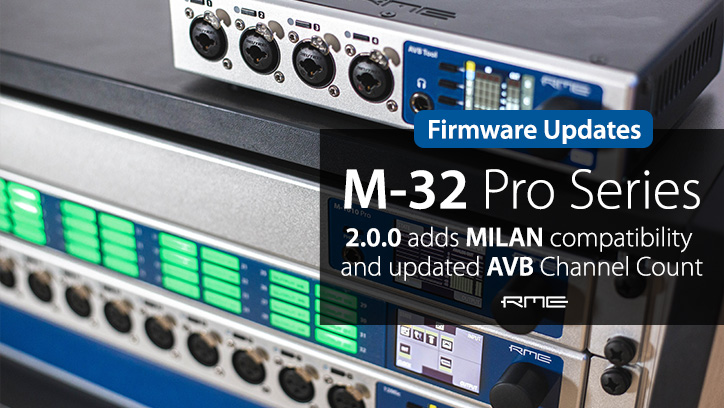 RME releases firmware updates for AVB Series and new online user guides