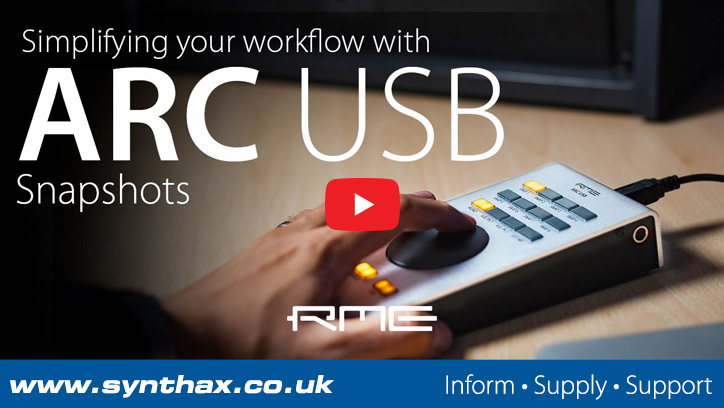 RME ARC USB - Snapshots Tutorial - Synthax Audio UK